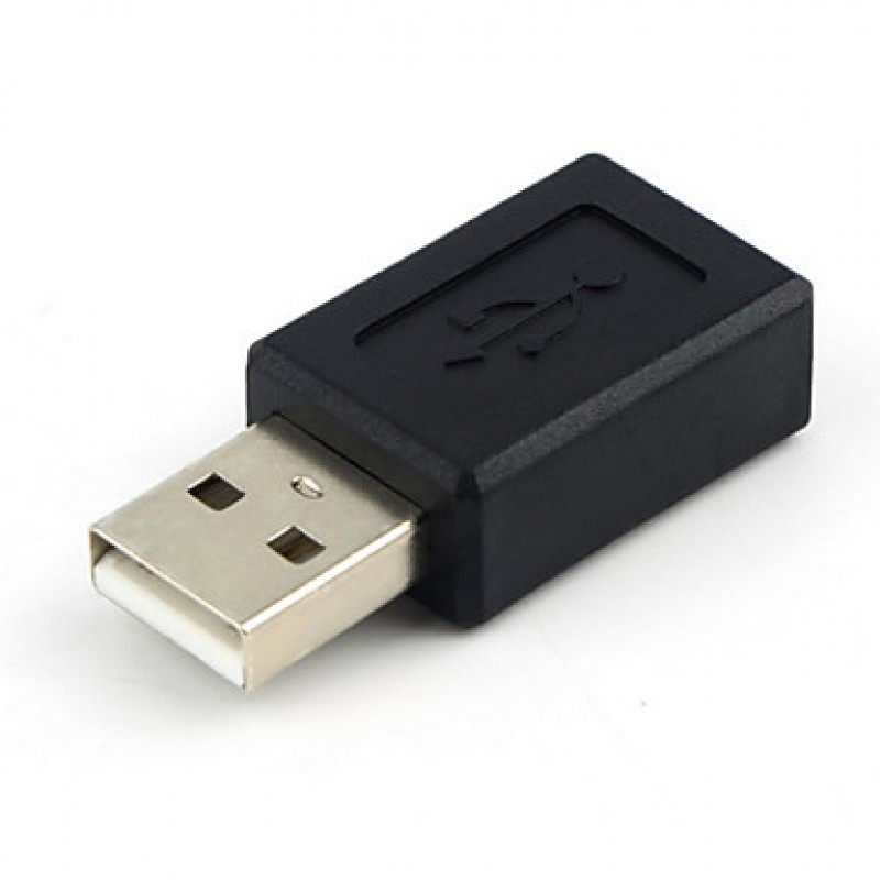 Car Straight Black USB 2.0 A Male to Mini USB 5 Pin Female Adapter Converter